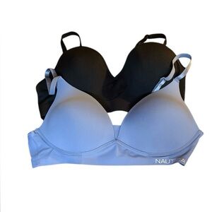Nautica Inimates (2) 1 Black and 1 Blue t-shirt no padding adjustable strap 34B